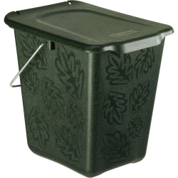 Rotho Kunststoff AG Rotho Bioabfall Eimer GREENLINE, 7 Liter, Komposteimer für organischen Abfall, Farbe: buche grün 1775805527