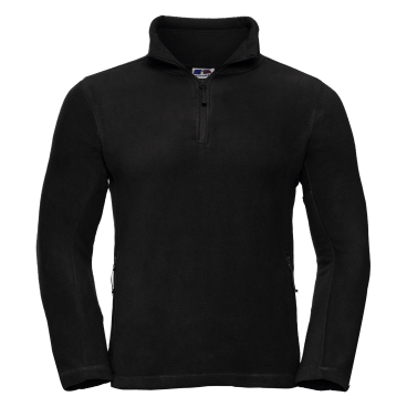 Russell Herren Outdoor Fleecepullover mit Reißverschluss am Kragen - schwarz S - Bild-Darstellung des Produktes 1
