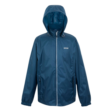 Regatta Herren Regenjacke Lyle IV, leicht, wasserfest - Dunkel-Jeansblau/Mandarinen-Tango 3XL - Bild-Darstellung des Produktes 1