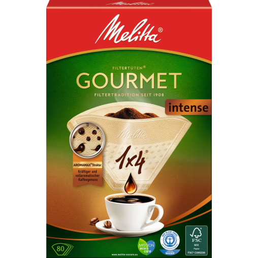 Melitta® Filtertüten 1x4/80 Gourmet® Intense
