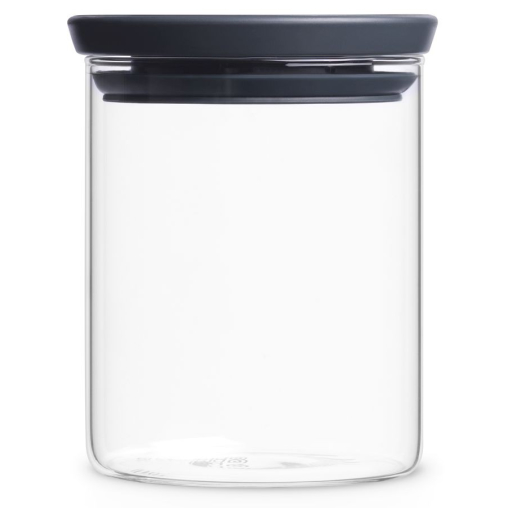 Brabantia Stapelbarer Glasbehälter, transparent / grau