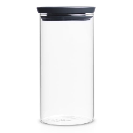 Brabantia Stapelbarer Glasbehälter, transparent / grau