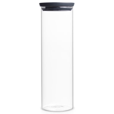 Brabantia Stapelbarer Glasbehälter, transparent / grau Fassungsvermögen: 1,9 Liter - Bild-Darstellung des Produktes 1