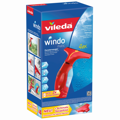 Vileda Windowmatic Fenstersauger mit schmaler Saugdüse