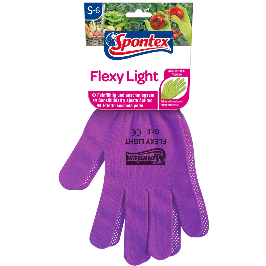 Spontex Haushaltshandschuhe Größe M – 6 Paar, Naturkautschuk Mit Baumwoll-Futter
