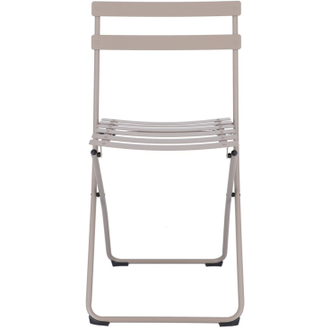 Jan Kurtz FIAM SPRING Klappstuhl – leichter, platzsparend zusammenklappbarer Stuhl mit pulverbeschichtetem Stahlrohrgestell, bis 120 kg, Design Francesco Favagrossa. taupe - Bild-Darstellung des Produktes 1