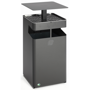 VAR Ascher/ Abfallsammler mit Dach B 35 Farbe: eisenglimmer - Bild-Darstellung des Produktes 1