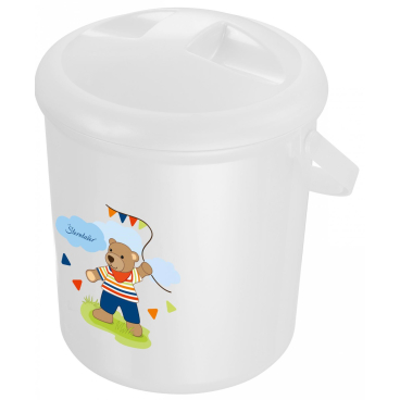 Rotho Babydesign Bella Bambina Windeleimer, 10 Liter, bedruckt Farbe: weiß, "Sterntaler-Ben" - Bild-Darstellung des Produktes 1