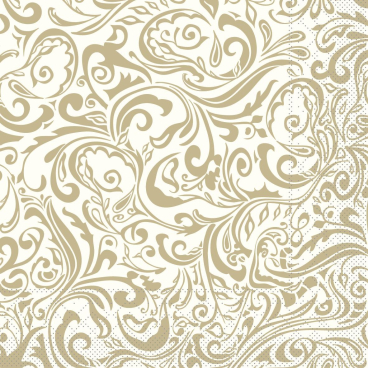 Mank Tissue Servietten Ornaments "LIAS" 1 Karton = 6 x 100 Stück = 600 Servietten, champagner-hellbraun - Bild-Darstellung des Produktes 1