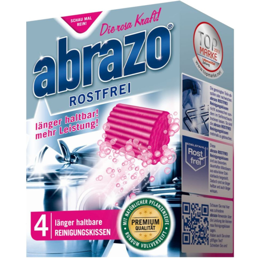 abrazo rostfrei Reinigungskissen Topfreiniger
