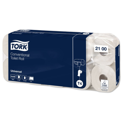 Tork Kleinrollen Toilettenpapier T4 Universal, 2-lagig, weiß
