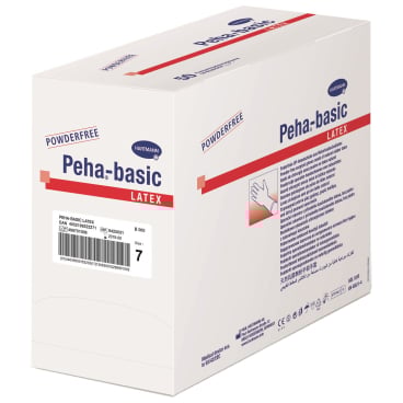 Peha® basic Latex OP-Handschuhe, puderfrei 1 Packung = 50 Paar, Größe 7 - Bild-Darstellung des Produktes 1
