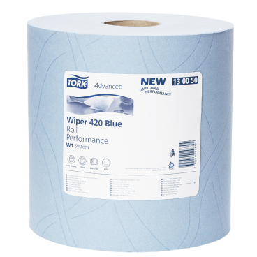 Tork Advanced Wischtuch 420, Großrolle, blau, W1 37 x 34 cm - Bild-Darstellung des Produktes 1