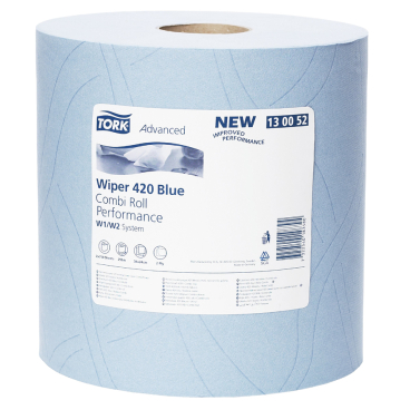 Tork Advanced Wischtuch 420, blau, W1/W2 1 Packung = 2 Rollen x 255 m = 1.500 Tücher - Bild-Darstellung des Produktes 1