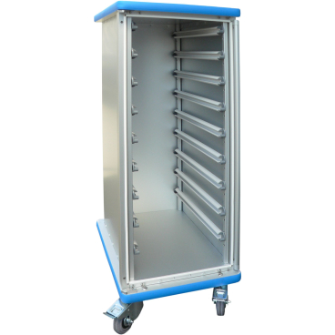 Gmöhling G®-CUP ISO E 2731 ID Modulschrankwagen, eloxiert Kunststoffschienen: 9 Paar, Tragkraft: ca. 100 kg - Bild-Darstellung des Produktes 1