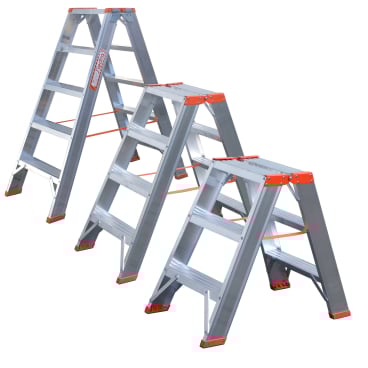 Siedra Stufenstehleiter 200 mit Vollwandprofilverstärkung 2x8 Stufen 1 Stück - Bild-Darstellung des Produktes 1