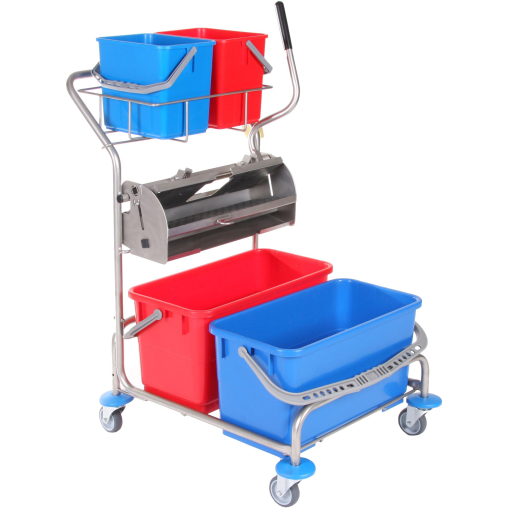 Floorstar Flachpressenwagen FPW 2 ES Duo PATENT - Edelstahl