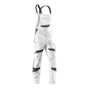 Kübler Latzhose ACTIVIQ mit CORDURA-Knieverstärkung, EN 14404 zertifiziert Farbe: weiß/anthrazit, Größe: 56 - Bild-Darstellung des Produktes 1