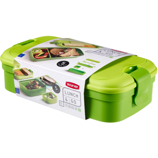 CURVER LUNCH & GO Lunchbox inklusive Besteck