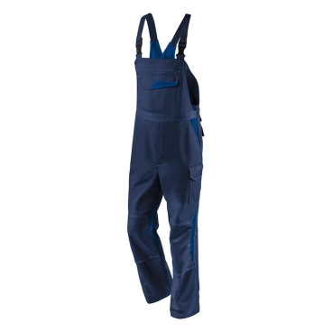 Kübler Latzhose IMAGE DRESS new design – robuste Arbeitslatzhose, 65% Baumwolle, Kniepolstertaschen, Gr. 56, blau Farbe: marine/kornblau, Größe: 56 - Bild-Darstellung des Produktes 1