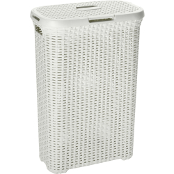 Keter Germany GmbH CURVER STYLE Wäschebox, 40 Liter, Wäschsammler aus Kunst, Farbe: creme 193010