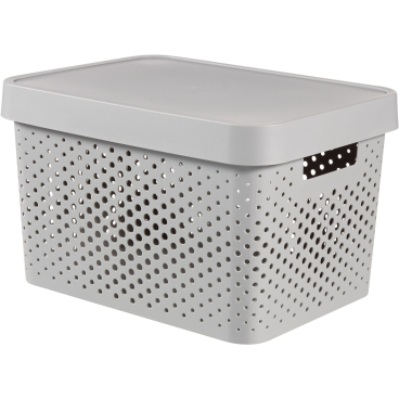 CURVER INFINITY Box mit Punktmuster, 17 Liter Farbe: light grey - Bild-Darstellung des Produktes 1