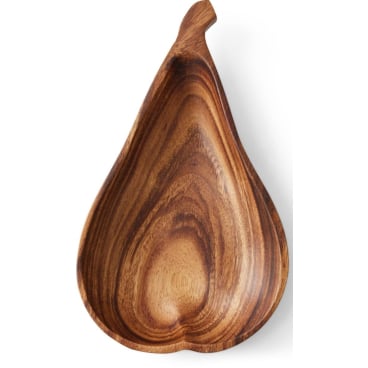 HK living Acacia Schüssel M, handgefertigt aus Akazienholz, obstförmig, 20,3×12,7×2,5 cm M - 20,3x12,7x2,5 cm - Bild-Darstellung des Produktes 1