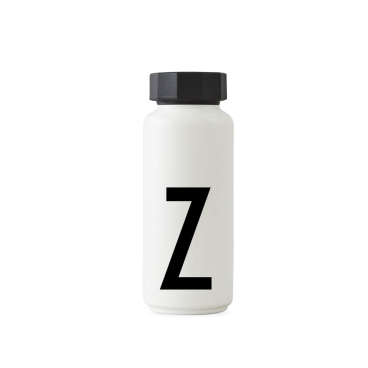 Design Letters To Go Thermosflasche 500 ml, Edelstahl & Kunststoff, weiß, mit Buchstaben A bis Z Z - weiß - Bild-Darstellung des Produktes 1