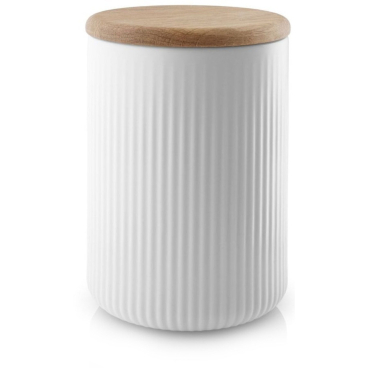 Eva Solo Legio Nova Aufbewahrungsdose aus Porzellan, 700 ml, Eichenholz-Deckel mit Silikonring, spülmaschinenfest. Ø 11,3 cm -Höhe 16,5 cm - Bild-Darstellung des Produktes 1