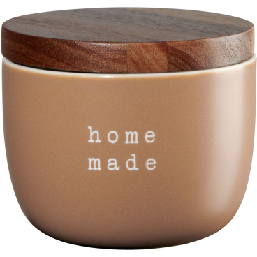 ASA hey Marmeladendose mit Akazienholz-Deckel, New Bone China Porzellan, braun. braun - Bild-Darstellung des Produktes 1