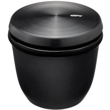 GEFU X-PLOSION Salz- und Gewürzdose aus Steingut, 150 ml, luftdichter Deckel und inkl. Holzlöffel. Ø 8 cm - Höhe 8 cm - Bild-Darstellung des Produktes 1