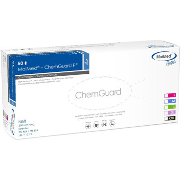 MaiMed® Protect - ChemGuard PF Chemikalienschutzhandschuhe 1 Box = 50 Stück, Größe XXL - Bild-Darstellung des Produktes 1