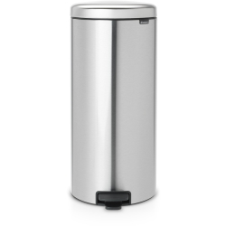 Brabantia International B.V. Brabantia Treteimer NEWICON, 30 Liter, Stylischer Abfallbehälter mit herausnehmbaren Innenbehälter, Farbe: Matt Steel, Fingerprint Proof 11 18 22