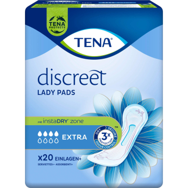 TENA Lady discret extra Einlagen 20 Stück Extra TENA Lady discret extra Einlagen 20 Stück Extra - Bild-Darstellung des Produktes 1