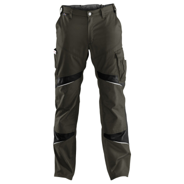 Kübler Bundhose High 'ACTIVIQ' – leichte, ergonomische Arbeitshose mit CORDURA-Kniepolstertaschen (Größe 54, grün/schwarz) Farbe: oliv/schwarz, Größe: 54 - Bild-Darstellung des Produktes 1