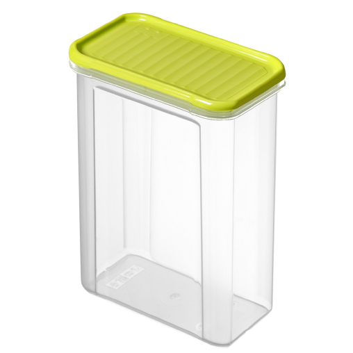 Rotho DOMINO Vorratsdose, transparent / lime grün