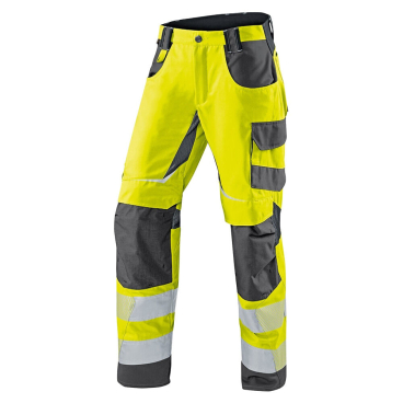 Kübler REFLECTIQ Warnschutz-Sommerhose, gelb – leichtes 230 g/m², CORDURA-verstärkt, EN ISO 20471 Klasse 2, Knieschutz EN 14404 102 - Bild-Darstellung des Produktes 1