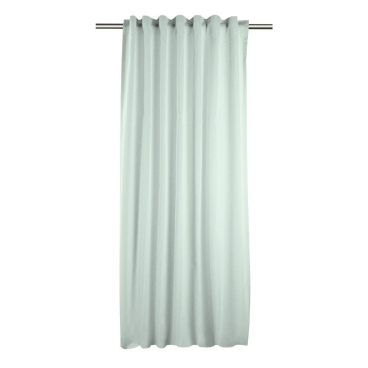 APELT Basic Alaska Fertigschal 141 x 245 cm – Uni-Chintz, 70% Polyester/30% Baumwolle (NEWLIFE-Garn), mit Universalband, Blau 141x245 cm - Bild-Darstellung des Produktes 1