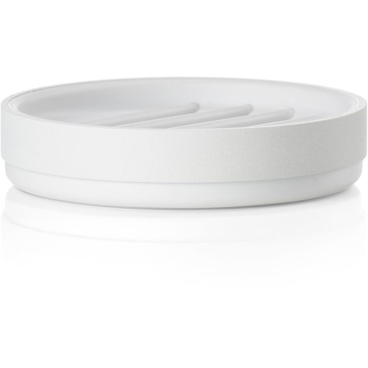 ZONE Denmark Rim Seifenschale, matt, Aluminium/ABS, Ø 10,8 cm, weiß. Ø 10,8 cm – Höhe 2,3 cm - Bild-Darstellung des Produktes 1