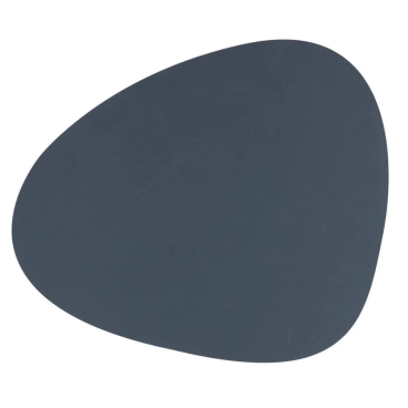 Lind DNA Curve Nupo Tischset groß– nachhaltig, wasserabweisend, aus recyceltem Leder und Naturkautschuk. dark blue - Bild-Darstellung des Produktes 1