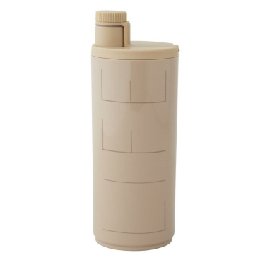 Design Letters TO GO Travel Sportflasche 500 ml – Tritan/Silikon, bruchsicher, beige. beige - Bild-Darstellung des Produktes 1