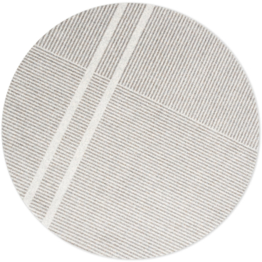 Heymat Løype Teppich rund, Ø 150 cm, natur/beige, 100% Recyclingtextilien. Rund, Ø 150 cm - Bild-Darstellung des Produktes 1