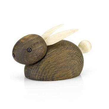 Lucie Kaas SKJØDE COLLECTION Holzfigur, Eiche & Ahorn, braun, von Theodor Skjøde Knudsen. Hase - Bild-Darstellung des Produktes 1