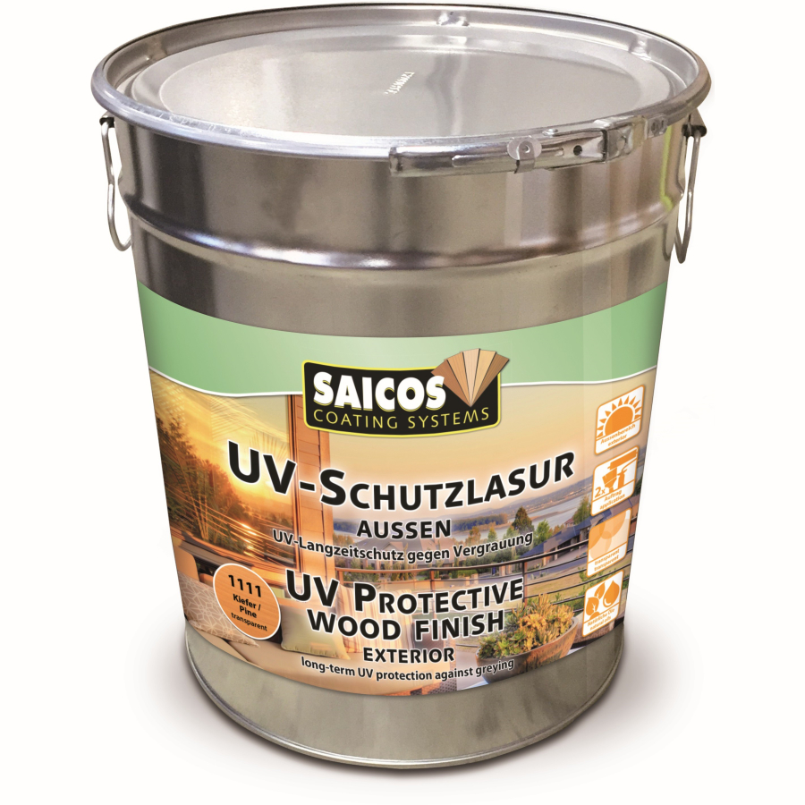 Produktbild von Saicos UV-Schutzlasur Aussen Farblos, 2,5 Liter | Gebinde 2,5l | UV