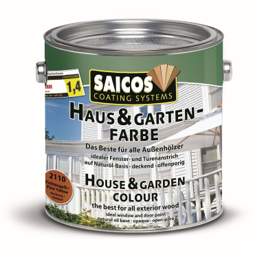 SAICOS Haus- & Gartenfarbe, fichtengelb 2,5 Liter - Dose - Bild-Darstellung des Produktes 1