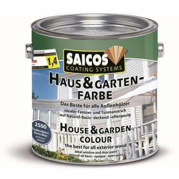 SAICOS Haus- & Gartenfarbe, taubenblau 2,5 Liter - Dose - Bild-Darstellung des Produktes 1