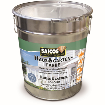 SAICOS Haus- & Gartenfarbe, taubenblau 10 Liter - Eimer - Bild-Darstellung des Produktes 1