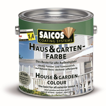 SAICOS Haus- & Gartenfarbe, achatgrau 2,5 Liter - Dose - Bild-Darstellung des Produktes 1