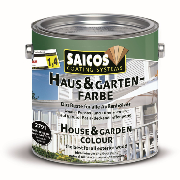 SAICOS Haus- & Gartenfarbe, anthrazitgrau 2,5 Liter - Dose - Bild-Darstellung des Produktes 1