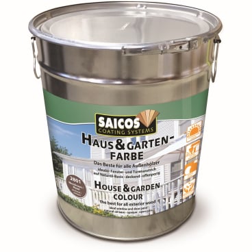 SAICOS Haus- & Gartenfarbe, nussbraun 10 Liter - Eimer - Bild-Darstellung des Produktes 1